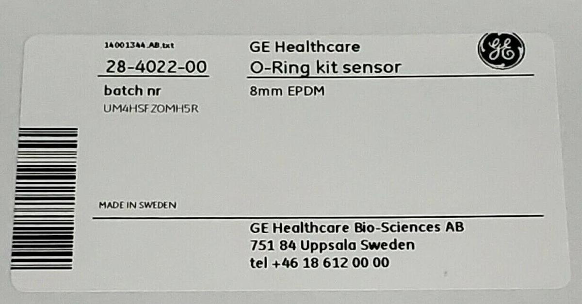 Used NIB GE HEALTHCARE 28-4022-00 O-RING KIT SENSOR 8mm EPDM 28402200 AD