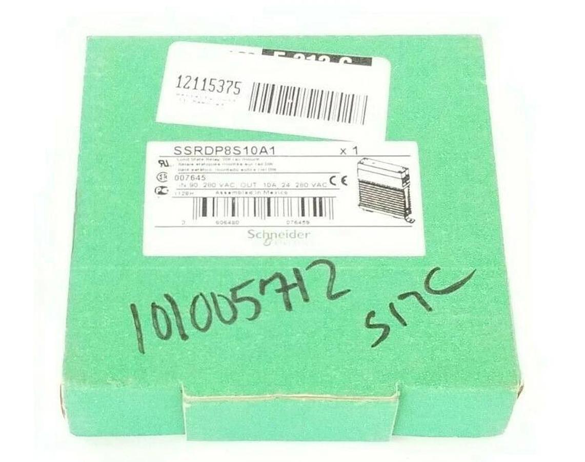 Used NIB SCHNEIDER ELECTRIC SSRDP8S10A1 SOLID STATE RELAY, DIN RAIL MOUNT