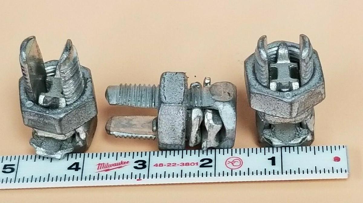 Used LOT OF 3 K SBP-3/0 SPLIT BOLT CONNECTORS 6 SOL-3/0 STR CU SBP3/0