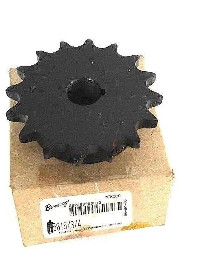 Used NIB BROWNING H5016X3/4 SPROCKET 16TEETH, 3/4" BORE, H5016-3/4