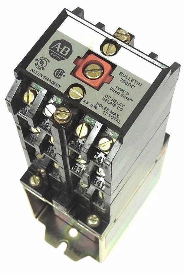 Used ALLEN BRADLEY 700DC-P1200Z24 DC RELAY 700DCP1200Z24 SER. A, 24V PD174 COIL