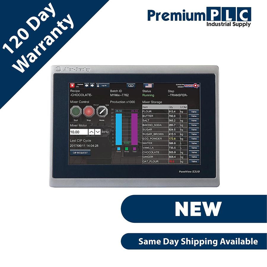 Used NEW ALLEN BRADLEY 2713P-T9WD1 /A PanelView 5310 9" TOUCH SCREEN DISPLAY 24VDC