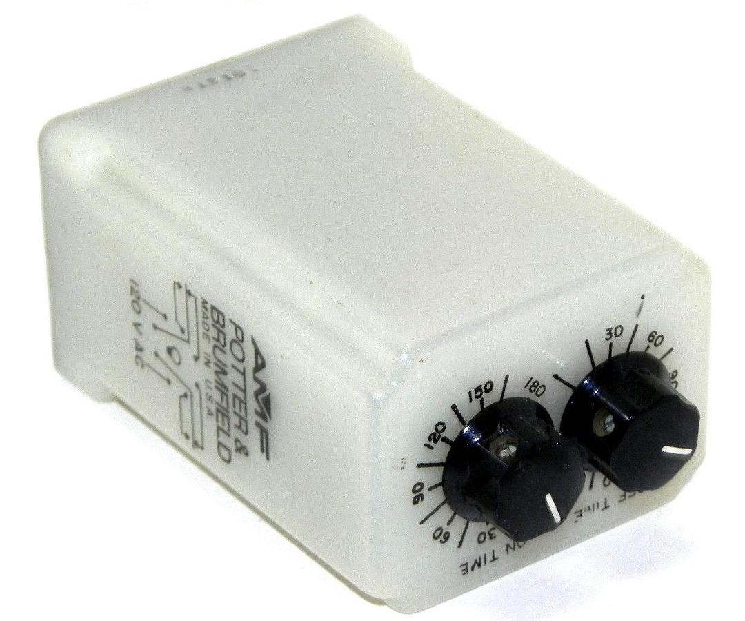 Used POTTER & BRUMFIELD CRB-48-70180 TIME DELAY RELAY 1.8 TO 180 SEC. 120VAC