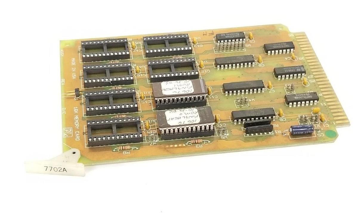 Used GD CALIFORNIA INC PROLOG 7702A MEMORY CARD 16K (W/ 2 INTEGRATED CIRCUITS)
