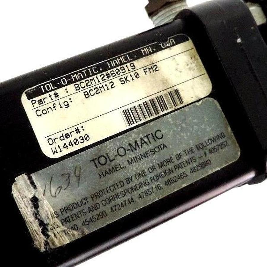 Used TOL-O-MATIC BC2M12 LINEAR BAND CYLINDER BC2M12 SK10 FM2