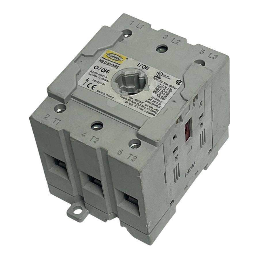 HUBBELL HBLDS60100RS CIRCUIT-LOCK REPLACEMENT SWITCH 60/100A 600VAC