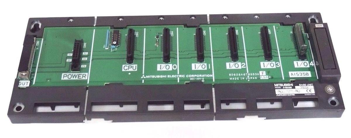 Used MITSUBISHI A1S35B RACK MODULE 5-SLOT