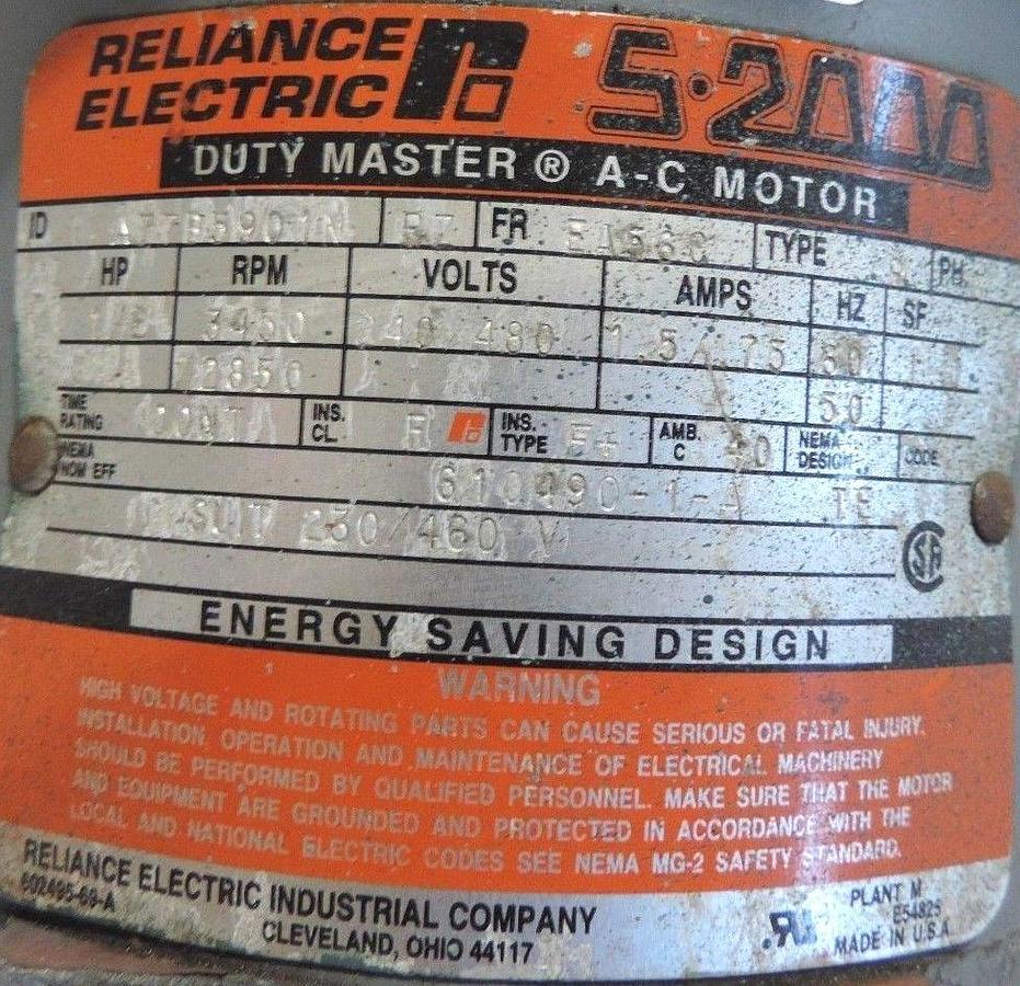 Used ALLEN BRADLEY 1329L-LB0401017FVH BULLETIN INVERTER DUTY MOTOR *REPAIRED*