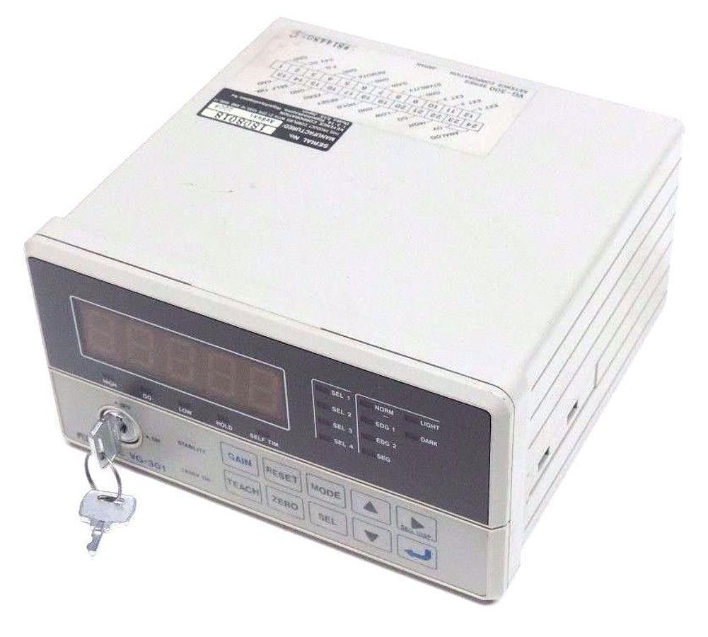 Used KEYENCE VG-301 LASER MICROMETER CONTROLLER WITH KEYS VG-300 SERIES VG301