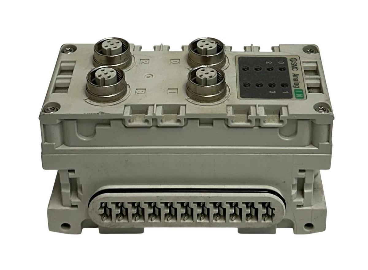 Used SMC EX600-AXB-X3 / EX600AXBX3 4-CHNL ANALOG INPUT MODULE EX600 SERIES 24VDC USNP