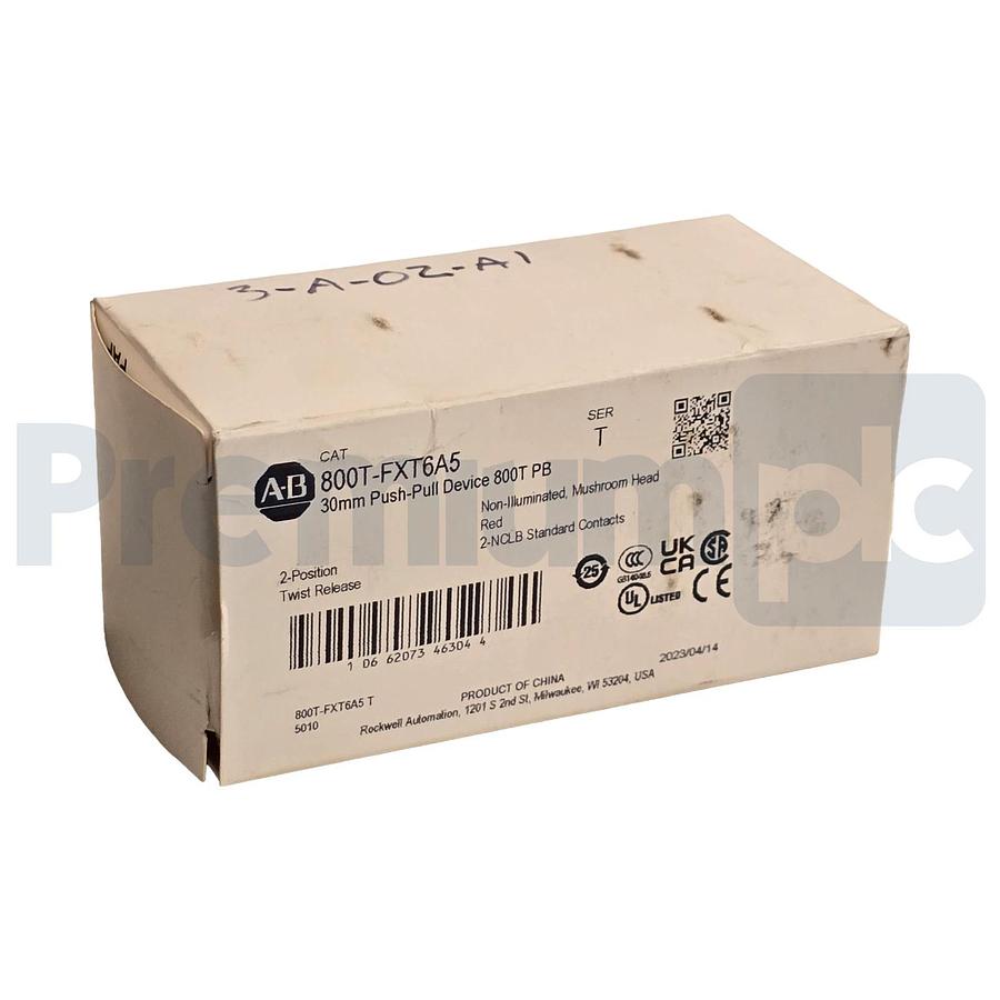 Allen-Bradley 800T-FXT6A5 /T 30mm Push-Pull Device 2-Pos Twist Release Red NSMP