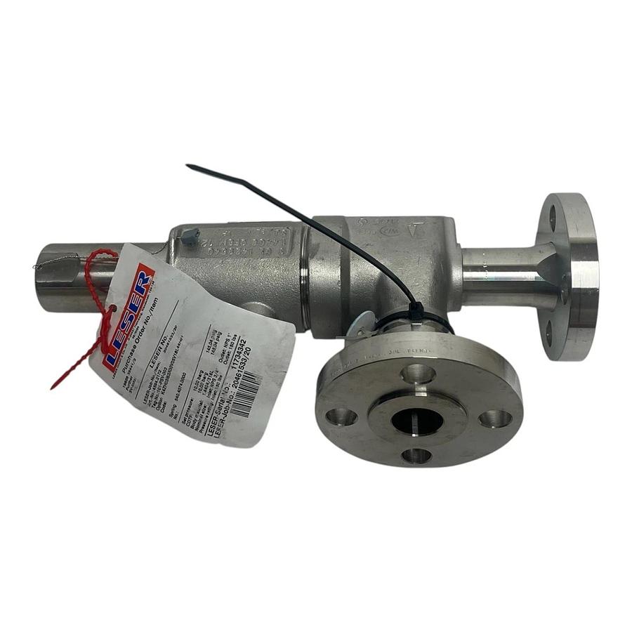 LESER 4594.2172 Safety Relief Valve 10 Bar 3/4" x 1" 316L SS New Surplus w/ Tag