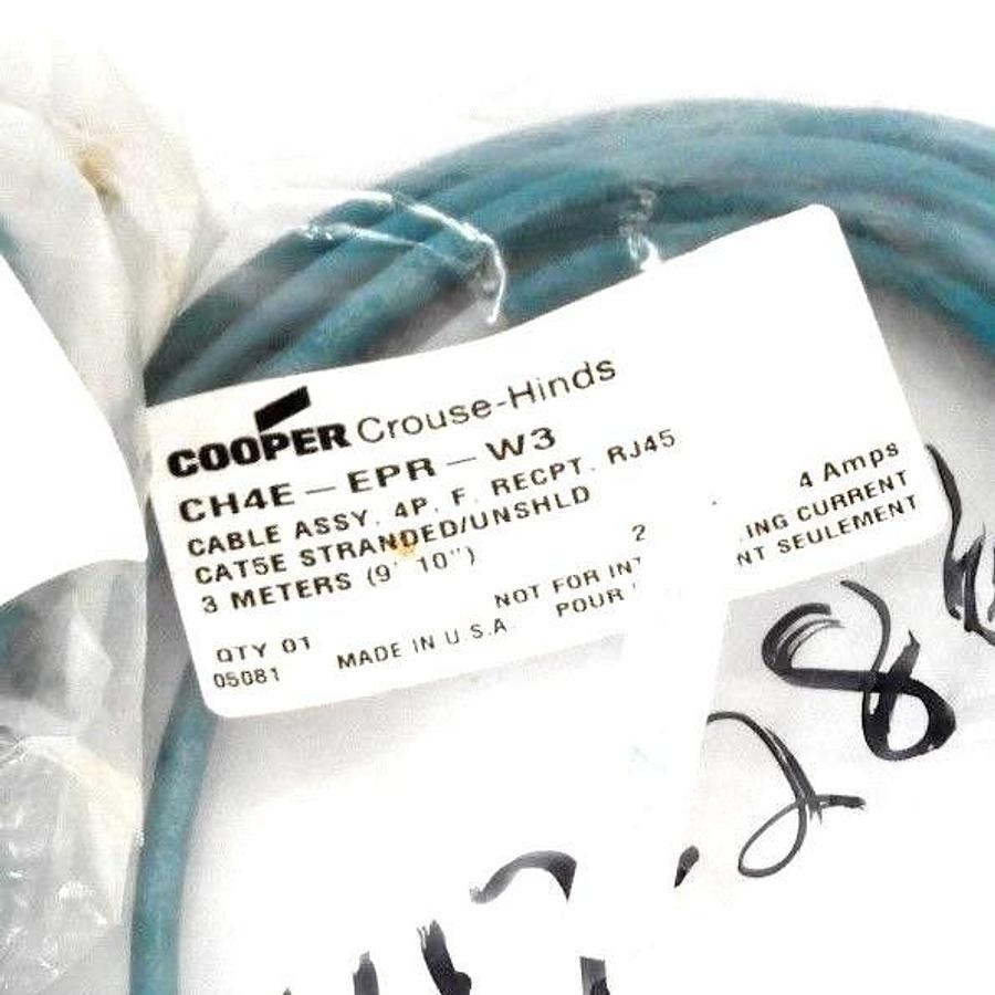 LOT OF 2 NEW COOPER CROUSE-HINDS CH4E-EPR-W3 CABLE ASSEMBLY CH4EEPRW3