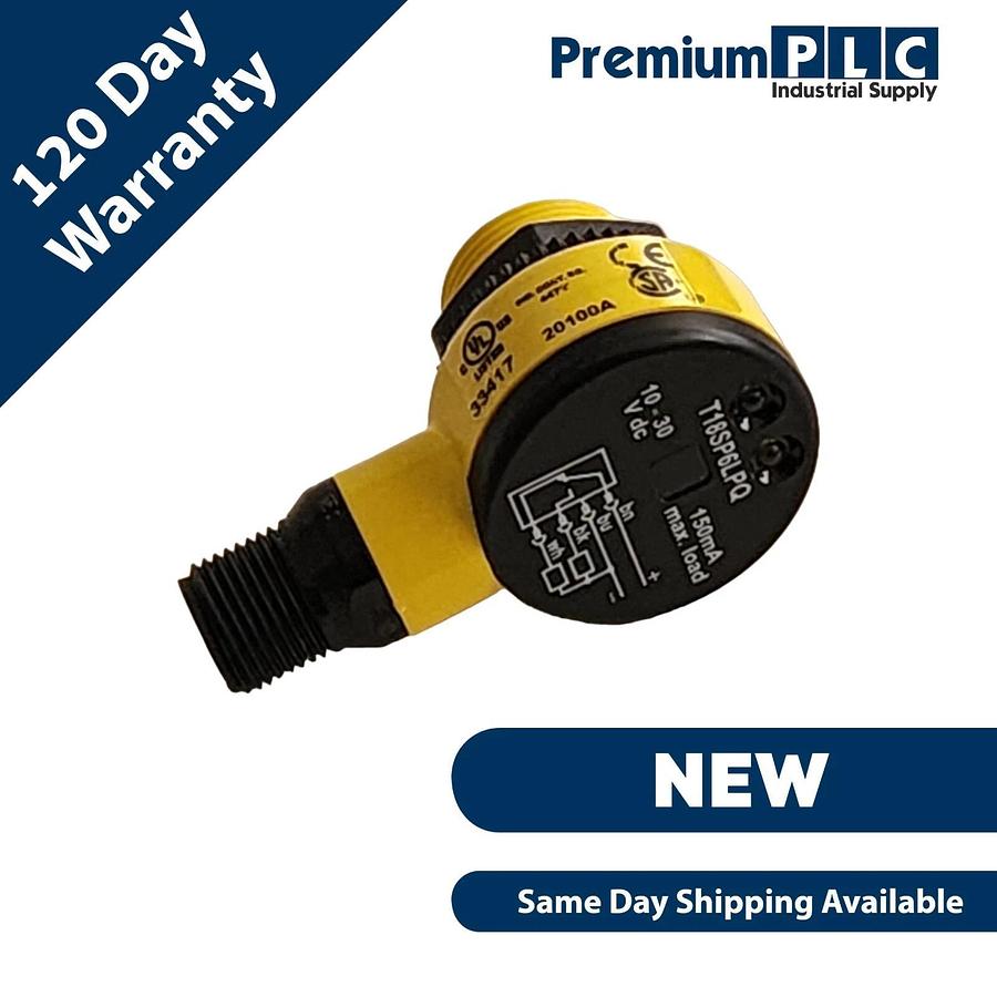 Used NEW BANNER T18SP6LPQ EZ-BEAM T18 SERIES BARREL-MOUNT SENSOR 4-PIN M12 P/N 33417