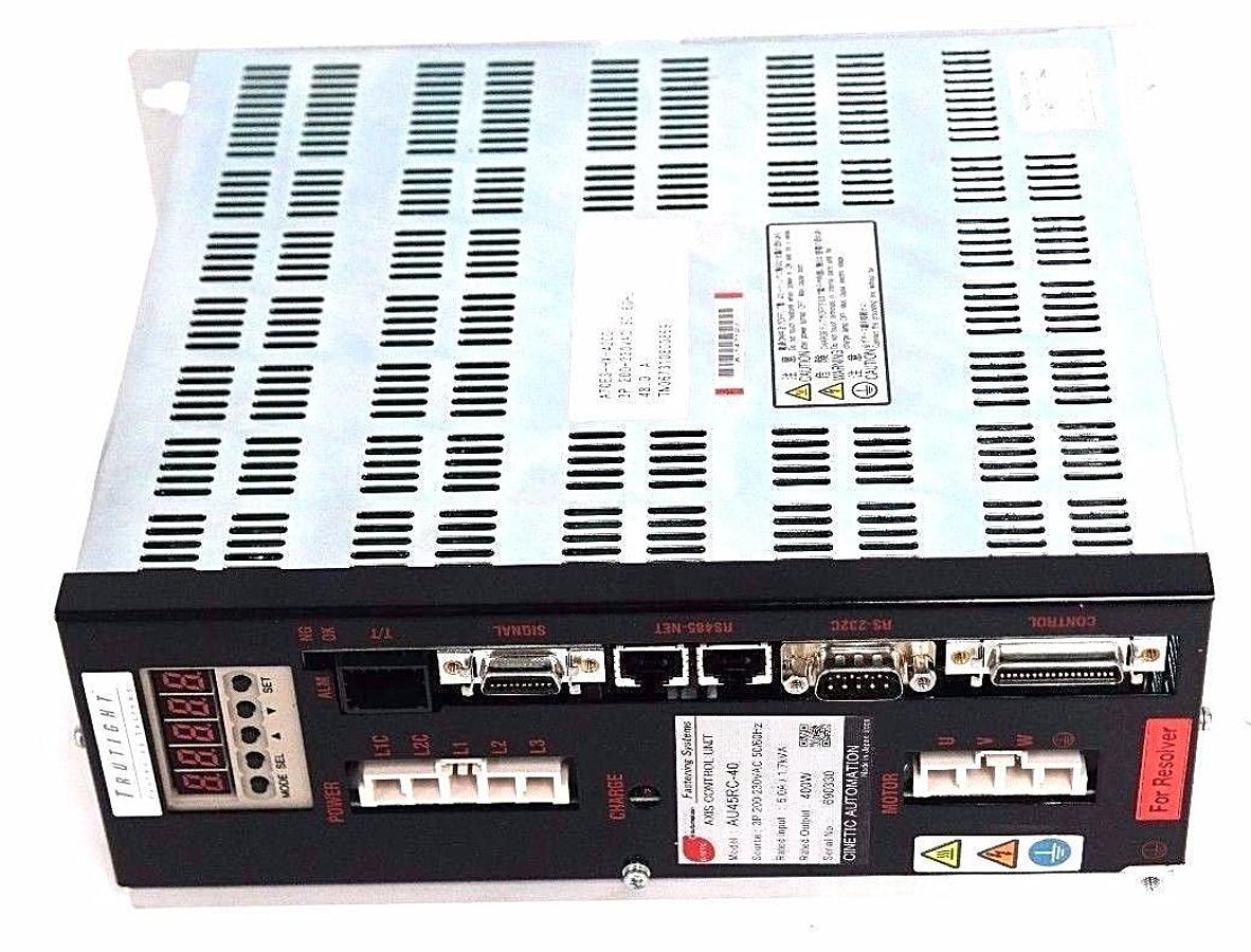 Used REPAIRED CINETIC AUTOMATION AU45RC-40 AXIS CONTROL UNIT A70E3-HX-4200, AU45RC40
