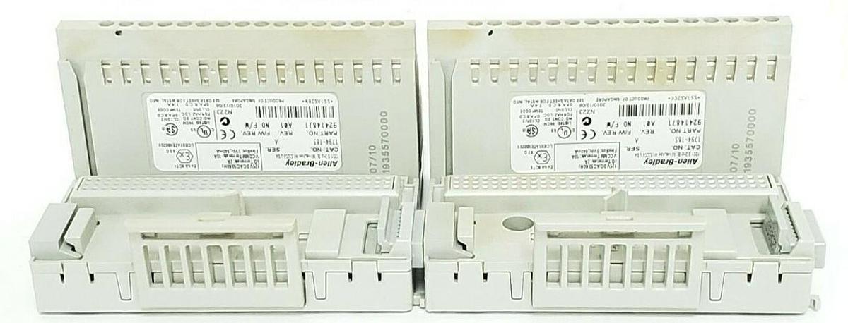Used LOT OF 2 ALLEN BRADLEY 1794-TB3 TERMINAL BASE 1794TB3 SER. A REV. A01 P/N: 92414