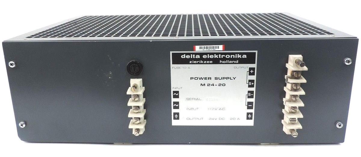 Used DELTA ELEKTRONIKA M24-20 POWER SUPPLY INPUT: 117VAC OUTPUT: 24VDC 20A *REPAIRED*