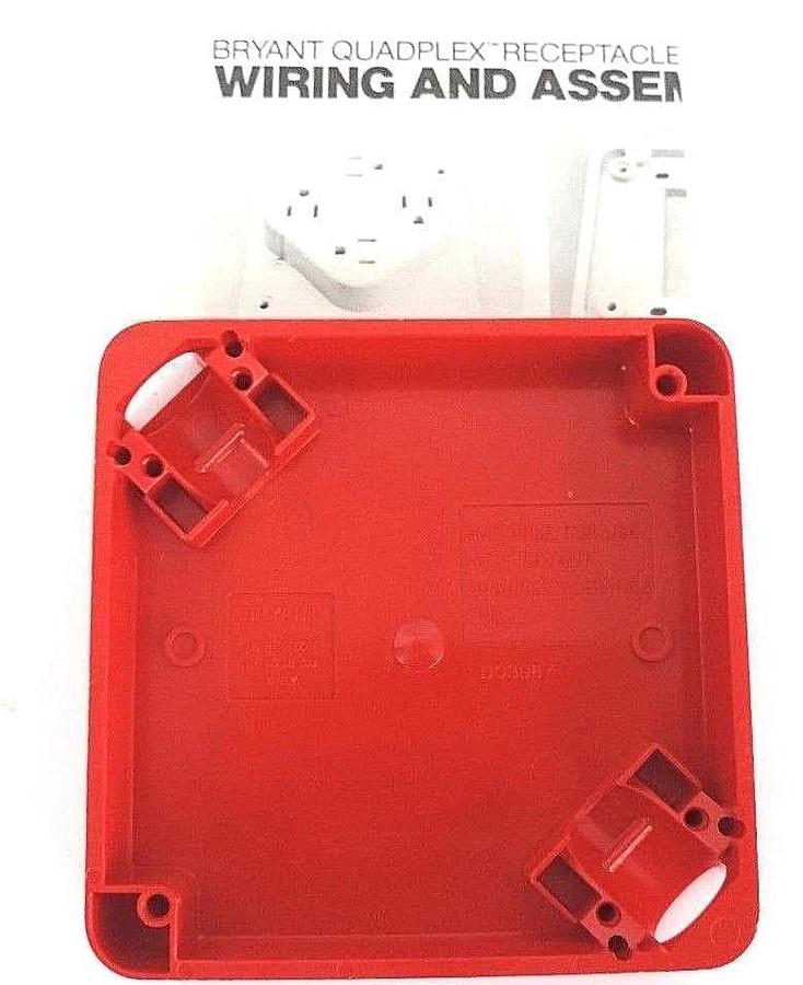 Used LOT OF 3 NEW BRYANT 4SQBXFR PORTABLE BOX 4" SQUARE FEED-THRU