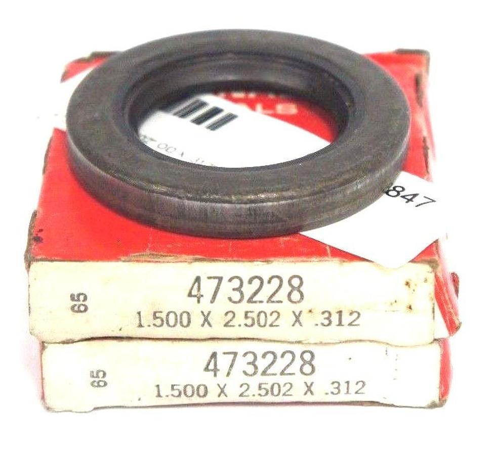 Used LOT OF 2 NIB NATIONAL FEDERAL MOGUL 473228 OIL SEALS 1.500" X 2.502" X 0.312"