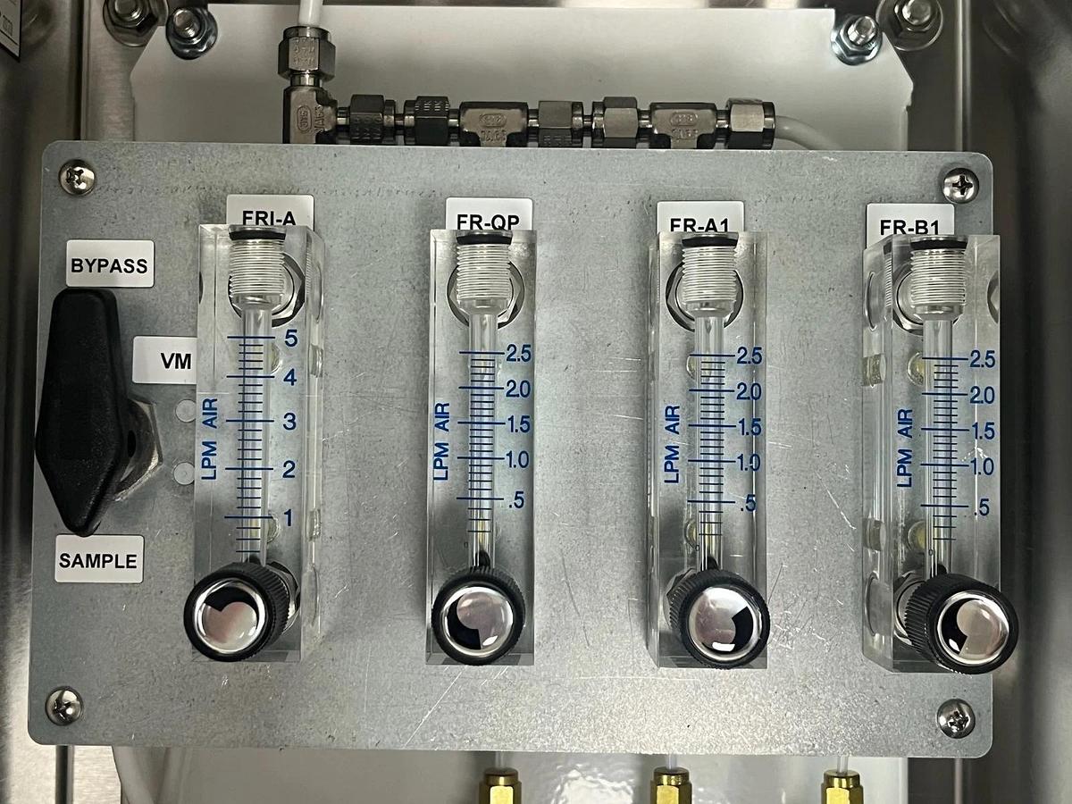 Envea DAAMS 3-Tube Gas Sampling System | SMC Regulator & Dwyer Gauge | NSNP