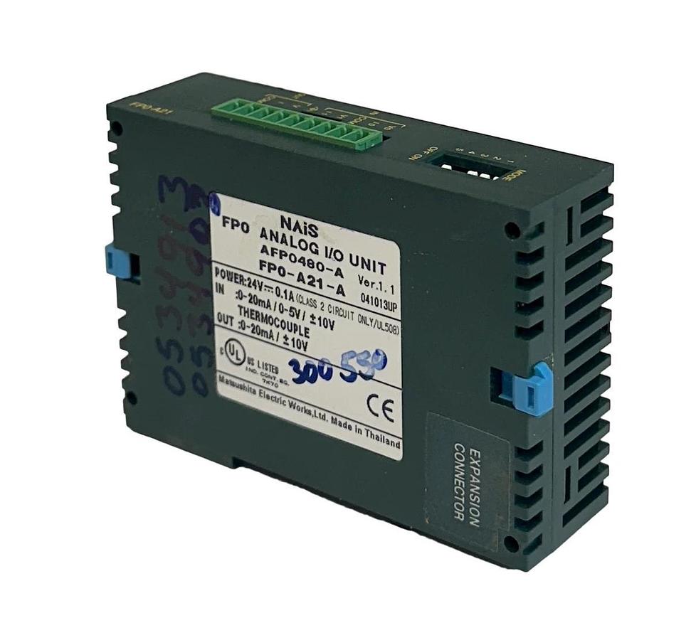 Used MATSUSHITA ELECTRIC FP0-A21-A / AFP0480-A NAiS FP0 ANALOG I/O UNIT 24V USNP