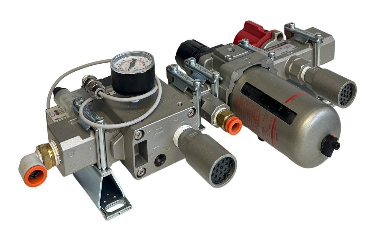 Used SENTRY SMC AC40-INYWVE-150 / AC40INYWVE150 PNEUMATIC ASSEMBLY FILTER/REG NSNP