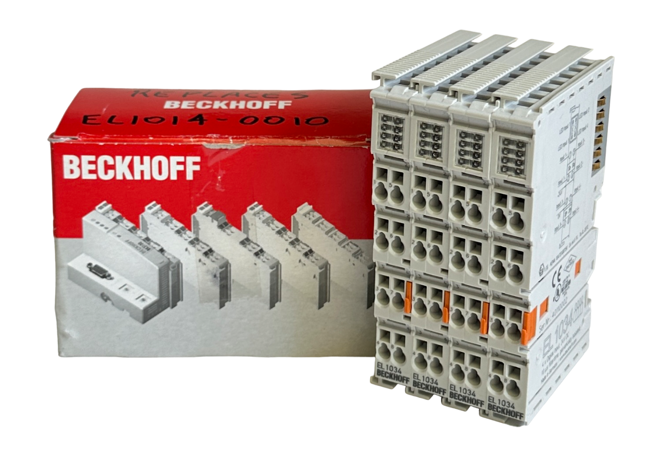 Used 4 NEW BECKHOFF EL1034 I/O SERIES DIGITAL INPUT MODULES 24VDC OEM
