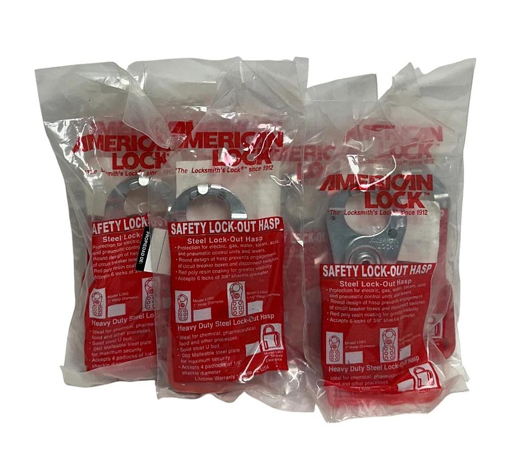 7 AMERICAN LOCK / MASTER LOCK 4EMY4A SAFETY LOCK-OUT HASP 1'' L080 OEM RED NSMP