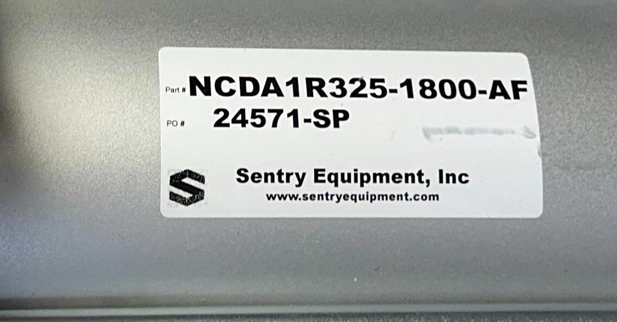 Used SENTRY EQUIPMENT SMC NCDA1R325-1800-AF / NCDA1R3251800AF PNEUMATIC CYLINDER USNP