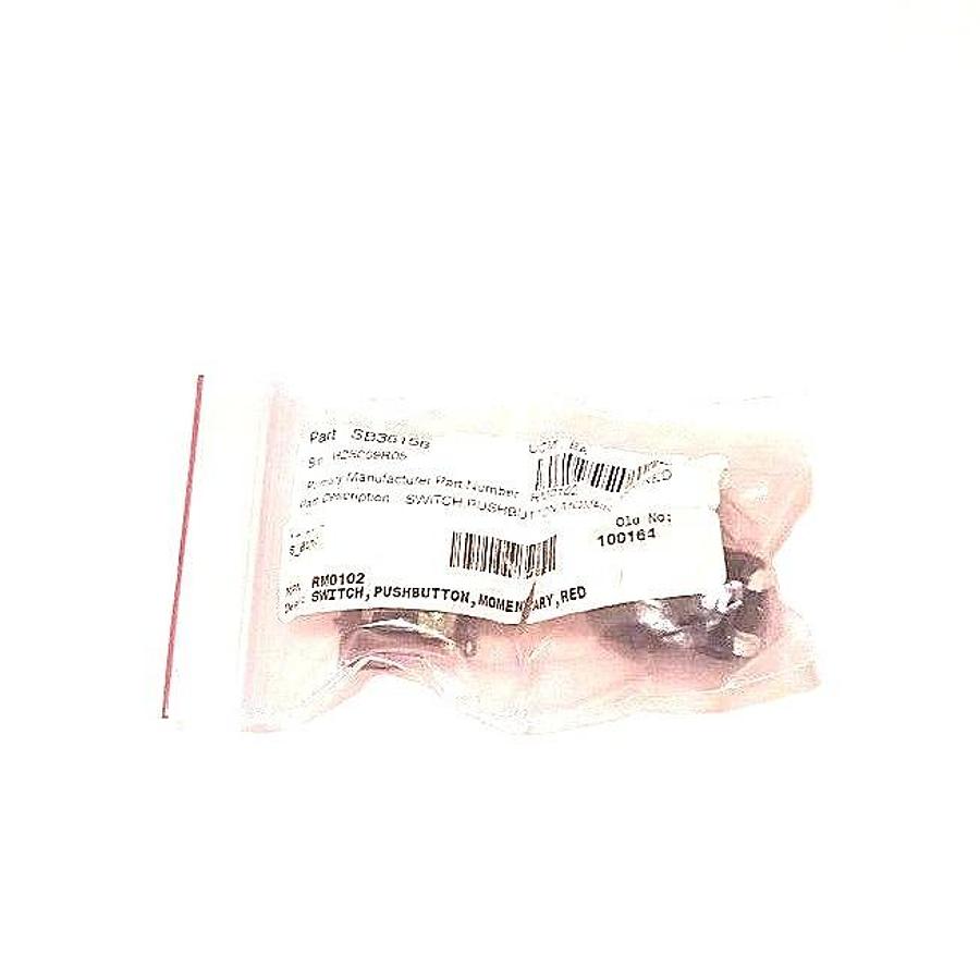 Used NEW ALCOSWITCH RM0102 MONENTARY PUSHBUTON SWITCH ASSEMBLY, RED