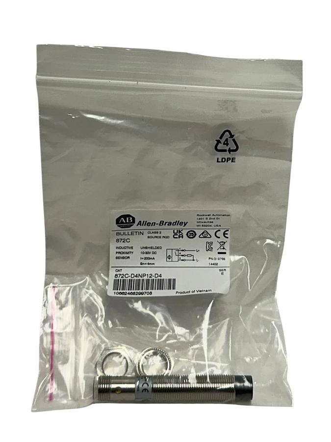 ALLEN BRADLEY 872C-D4NP12-D4 /E INDUCTIVE PROXIMITY SENSOR 10-30VDC 200mA NSMP