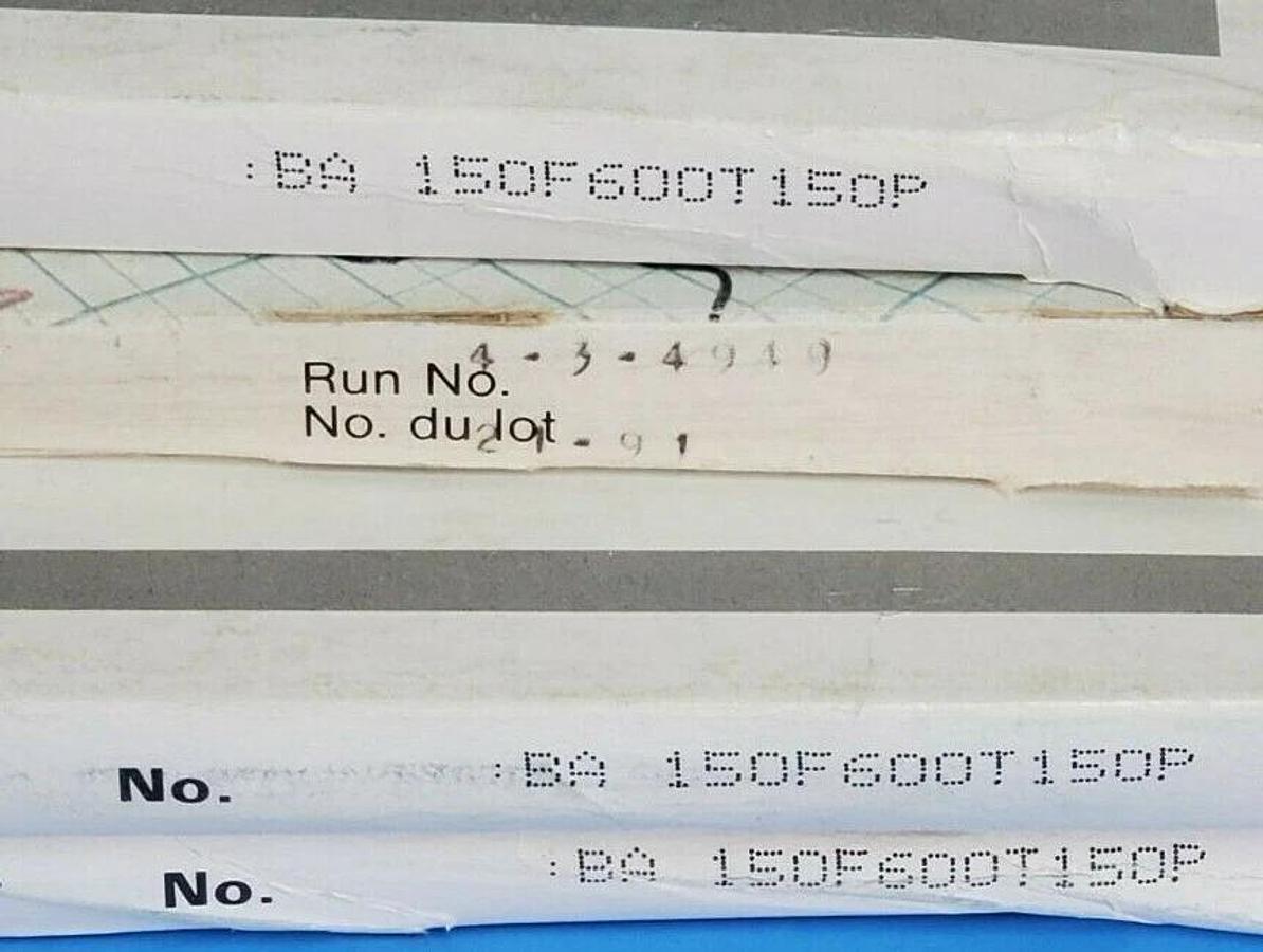 Used LOT OF 4 NEW BOXES OF 100 BAILEY 00864397 CHART PAPERS 11 1/8IN 150F600T150P