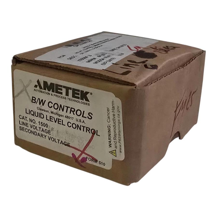 AMETEK B/W Controls 1500-F-L1-S8-OC-X Liquid Level Control Relay 120/360V 1F1D0A