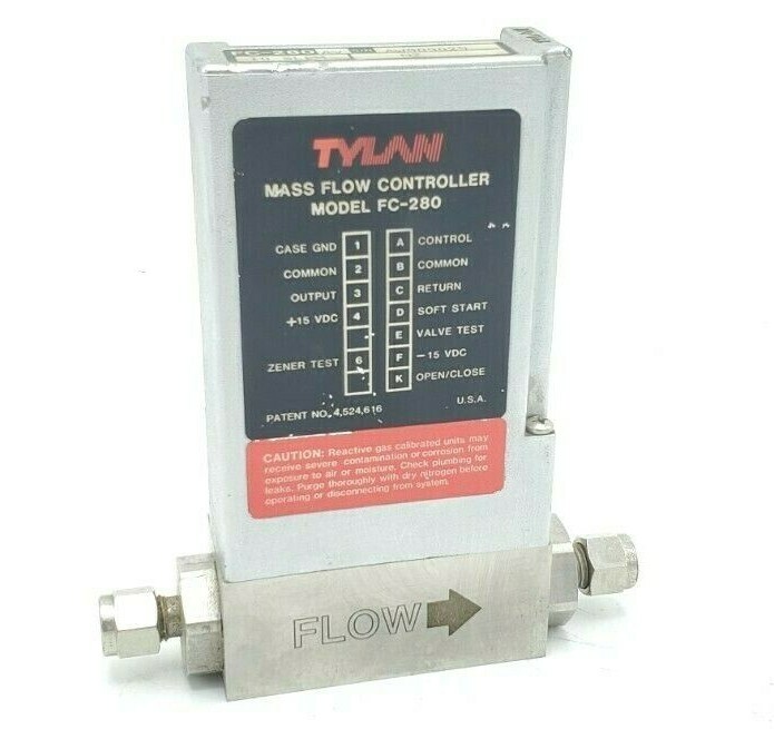 Used TYLAN FC-280AV 10 SLPM MASS FLOW CONTROLLER FC-280-AV-10SLPM-N2