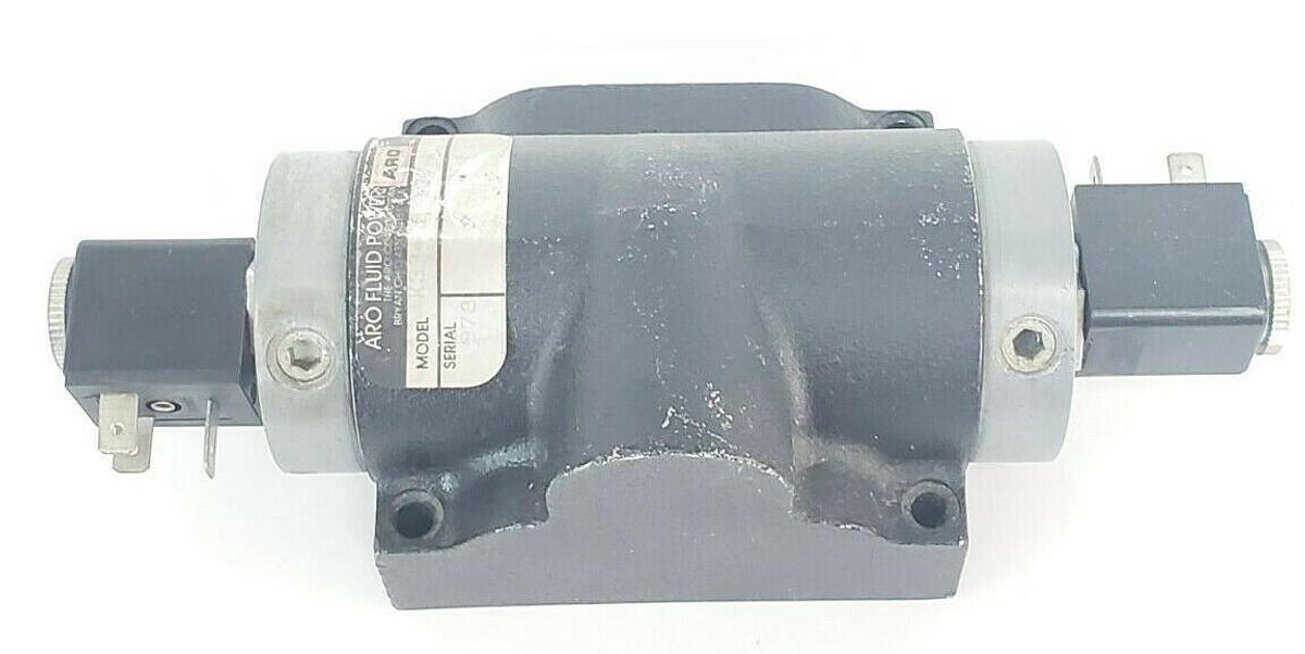 Used ARO FLUID POWER K334SD 120A VALVE K334SD-120A W/ 116 218-33 120V COIL