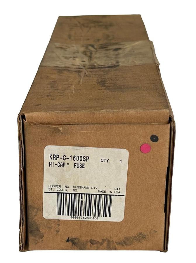 Used NEW COOPER BUSSMANN KRP-C-1600SP / KRPC1600SP HI-CAP LOW-PEAK FUSE 600VAC/300VDC