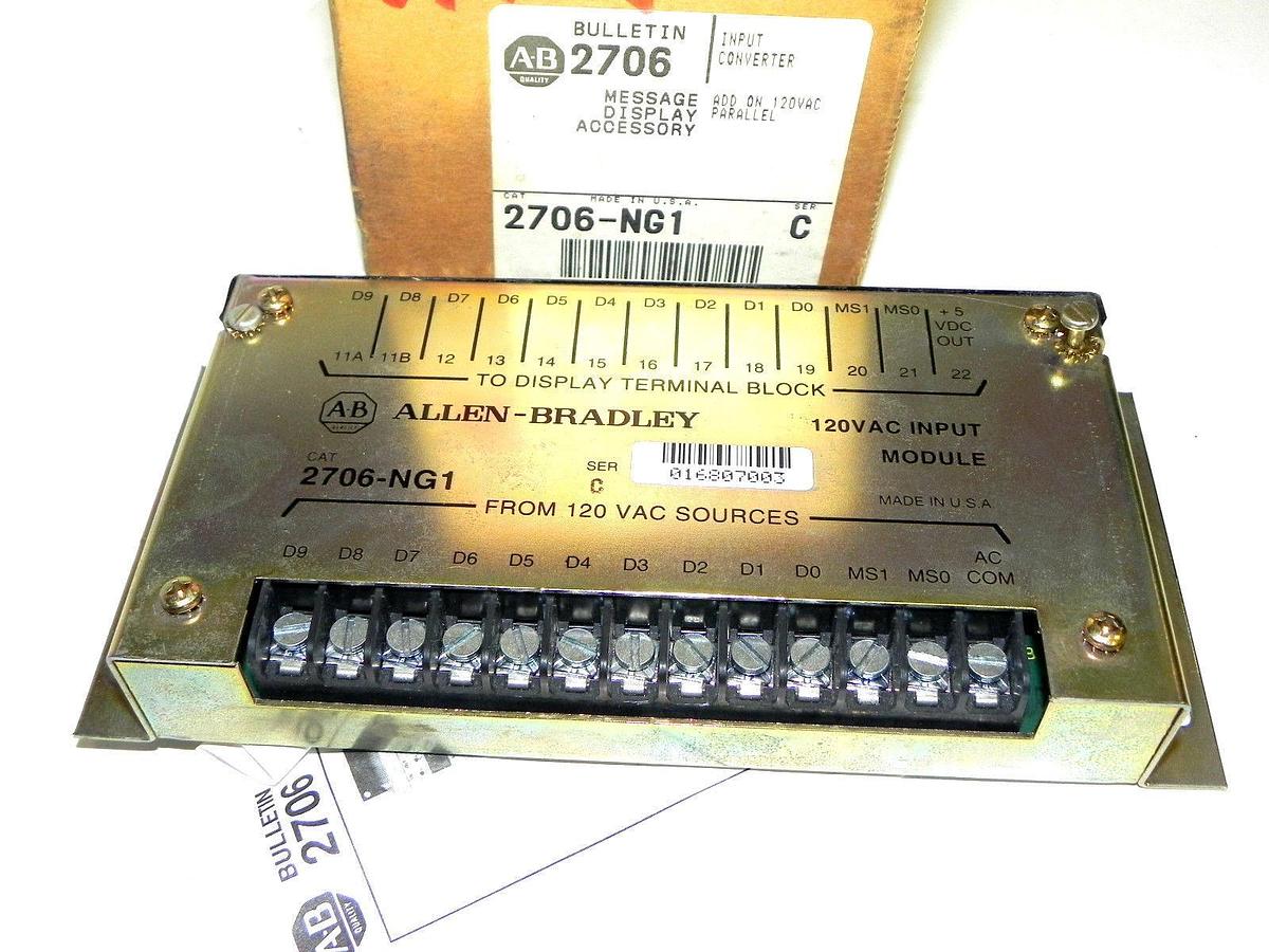 Used NIB ALLEN BRADLEY 2706-NG1 MESSAGE DISPLAY ACCESSORY INPUT CONVERTER 2706NG1