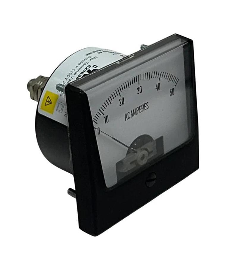 RISH VISTA 212 / 12G385 ANALOG PANEL METER AC AMMETER 0/50 AMPS AC 50/60Hz NSMP
