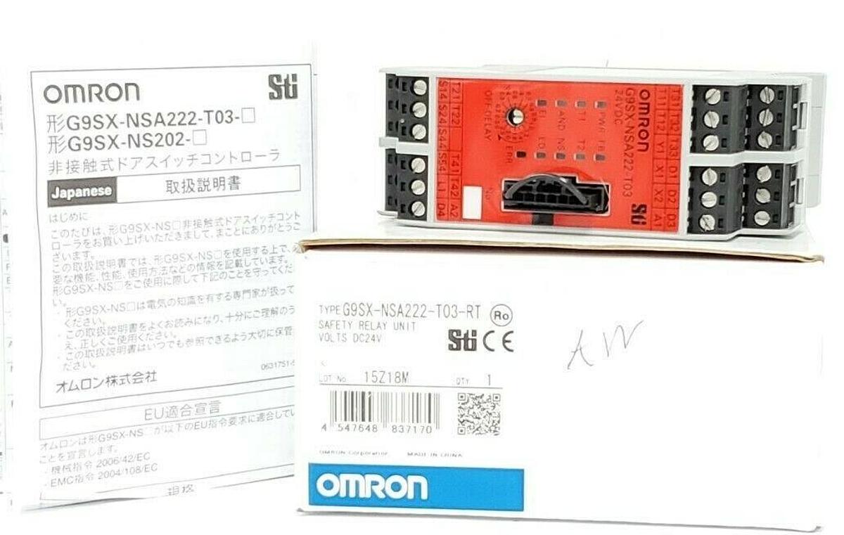 Used NIB OMRON G9SX-NSA222-T03-RT NON-CONTACT DOOR SWITCH CONTROLLER G9SXNSA222T03RT