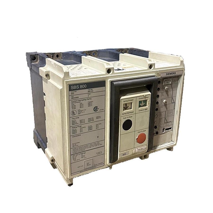 Used SIEMENS SBS0808F SBS 800 CIRCUIT BREAKER 800A 3P 600VAC W/ 600A TRIP UNIT