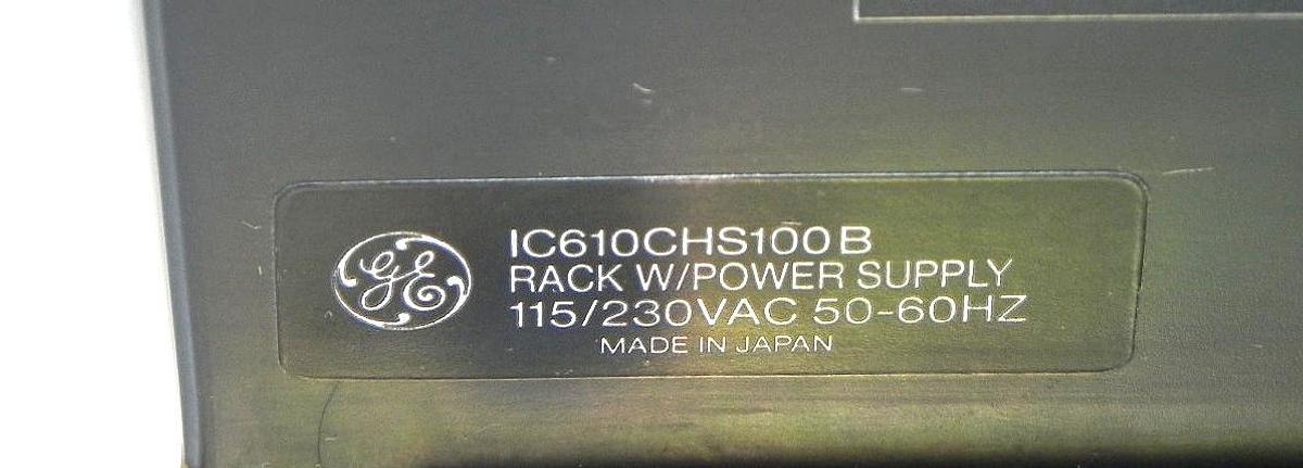 Used GE FANUC IC610CHS100B RACK W/ POWER SUPPLY AND 5 IC610MDL101A INPUT MODULES