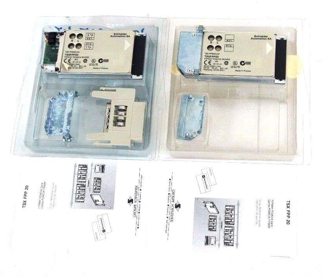 Used LOT OF 2 SCHNEIDER AUTOMATION TSXFPP20 FIPWAY PCMCIA BOARDS PV: 05 RL: 07 SV 1.4