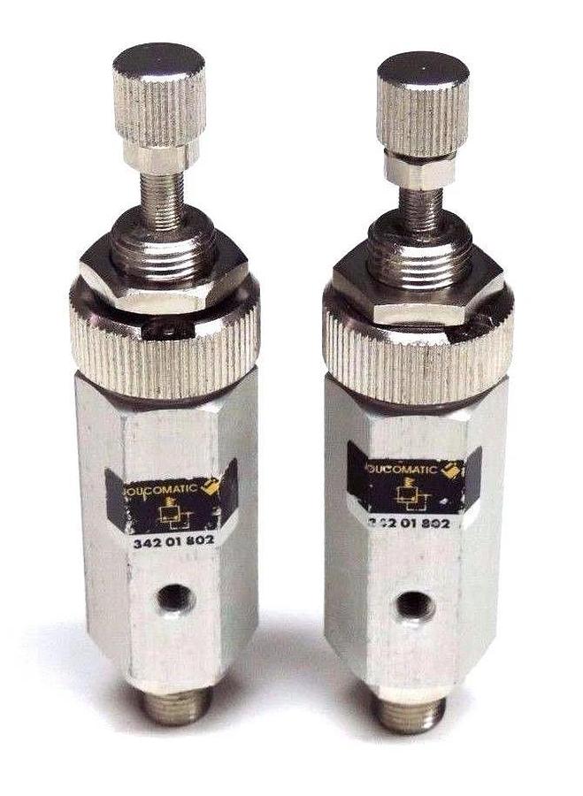Used LOT OF 2 ASCO JOUCOMATIC 34201802 MICRO 10 PRESSURE REGULATORS 0.2-8 BAR