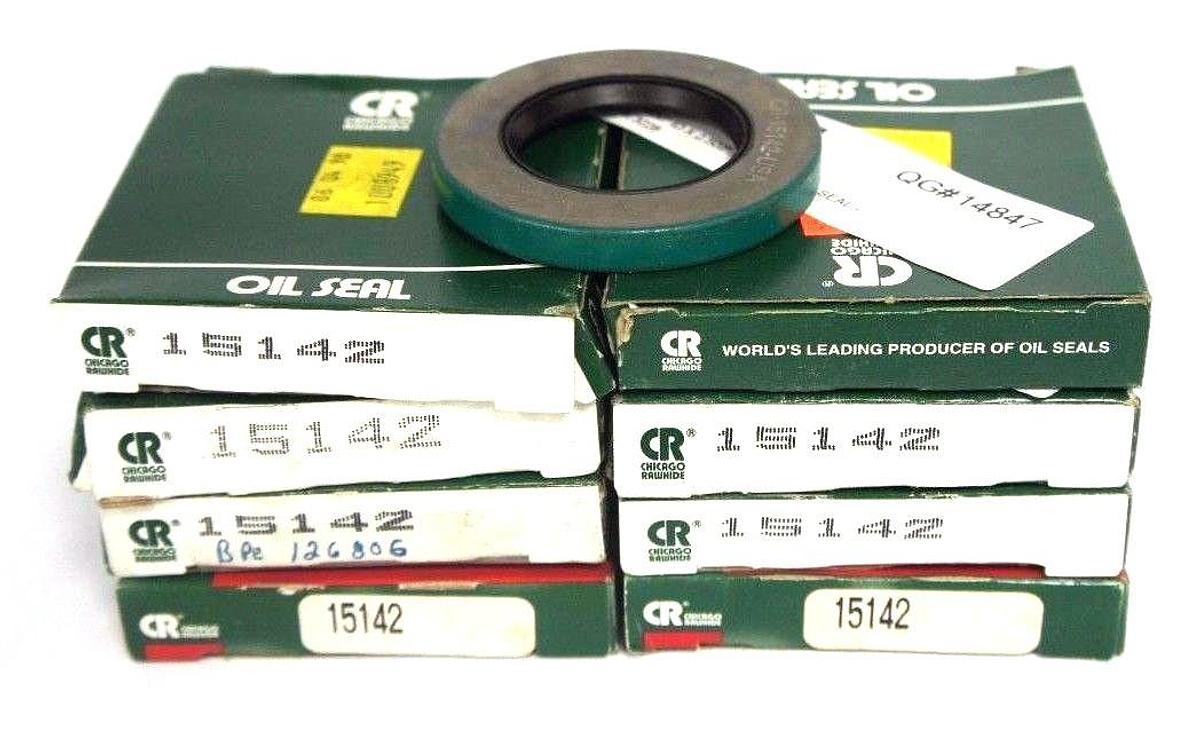 Used LOT OF 8 NIB CHICAGO RAWHIDE 15142 OIL SEALS 1.5" X 2.502" X 0.3125"