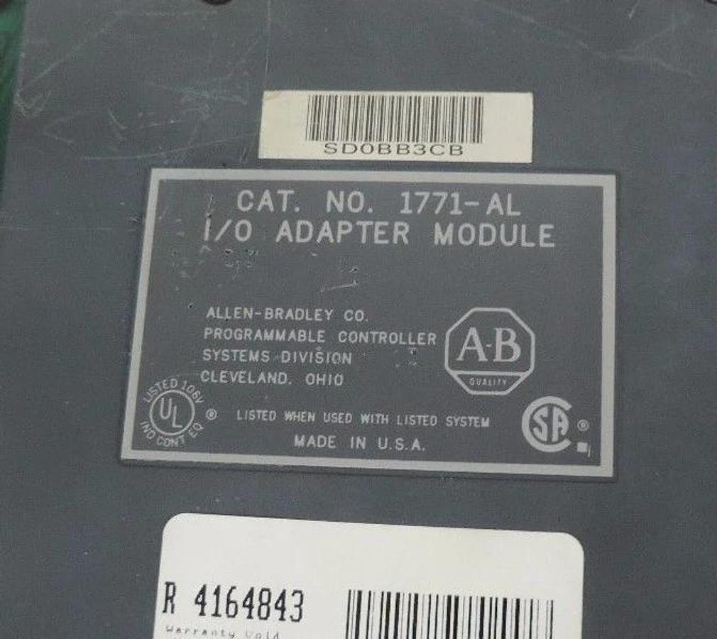 Used ALLEN BRADLEY 1771-AL I/O ADAPTER MODULE 1771AL