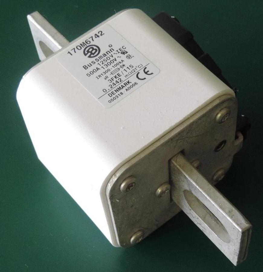 NEW BUSSMAN 170-M-6742 FUSE 500A 1250V 3FKE/115 CU AR, 170M6742