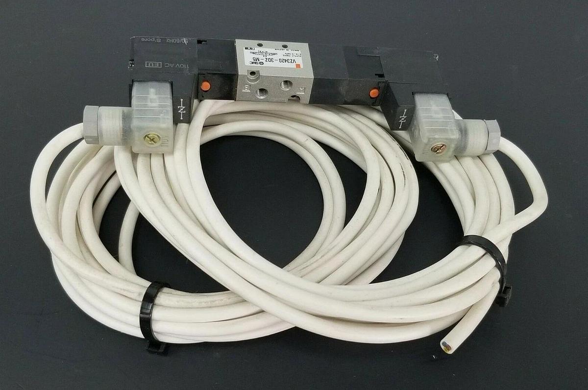 Used SMC VZ3420-3DZ-M5 SOLENOID VALVE 0.15~0.7MPa, 110V AC 50/60HZ COILS