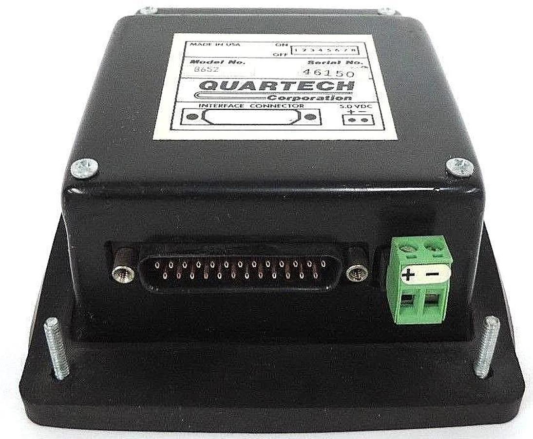 Used QUARTECH 8652 PLC PROGRAMMING INTERFACE 16-KEY 5VDC