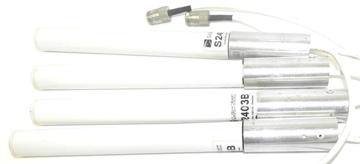 Used LOT OF 4 CUSHCRAFT S2403B OMNI-DIRECTIONAL ANTENNA 2.4 -2.5 GHz 3dBd