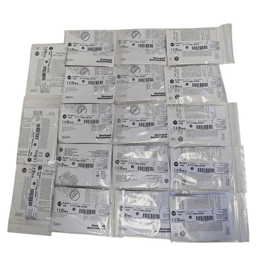 Used LOT OF 18 NEW ALLEN BRADLEY 1492-JD3SS TERMINAL BLOCKS 1492JD3SS SER. A